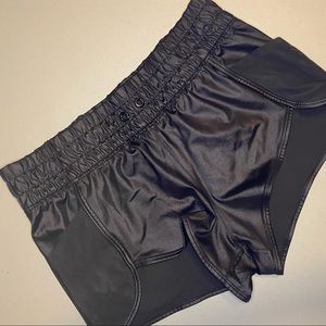 black athletic shorts